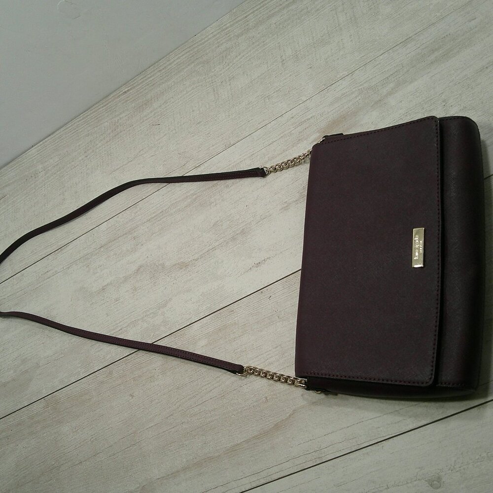 Kate Spade Leather Plum laurel way greer crossbody bag | Purse| Pocketbook - Picture 4 of 12